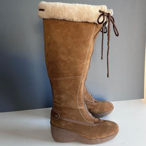 Cole Haan boots women's size 9 over the knee sherpa shearling sheepskin tall - Picture 4 of 16